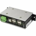 Ezgeneration 4-Port Industrial USB Hub - USB 2.0 - 15kV ESD Protection EZ953319